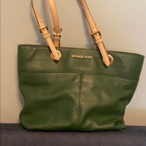Michael Kors forest green tote.
